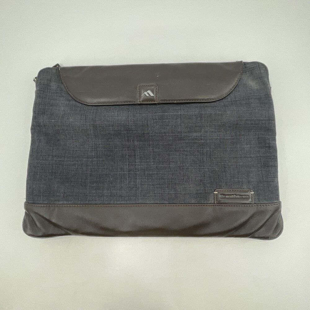 Brenthaven Collins Collection Laptop Tablet Sleeve Blue Denim Travel Case 15"